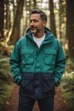 Cabelas Jacket Mens XLT Green Guidewear Goretex Outdoors Parka Rain Coat